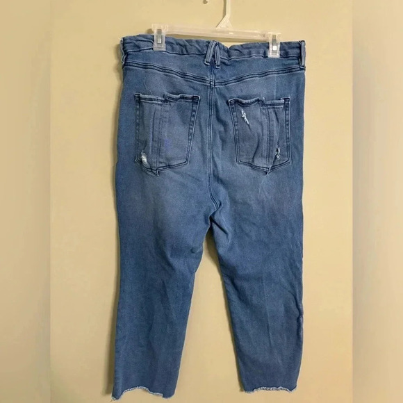 Good American Denim Jeans Women’s Size 18 Blue Straight Leg High Rise - Picture 2 of 9